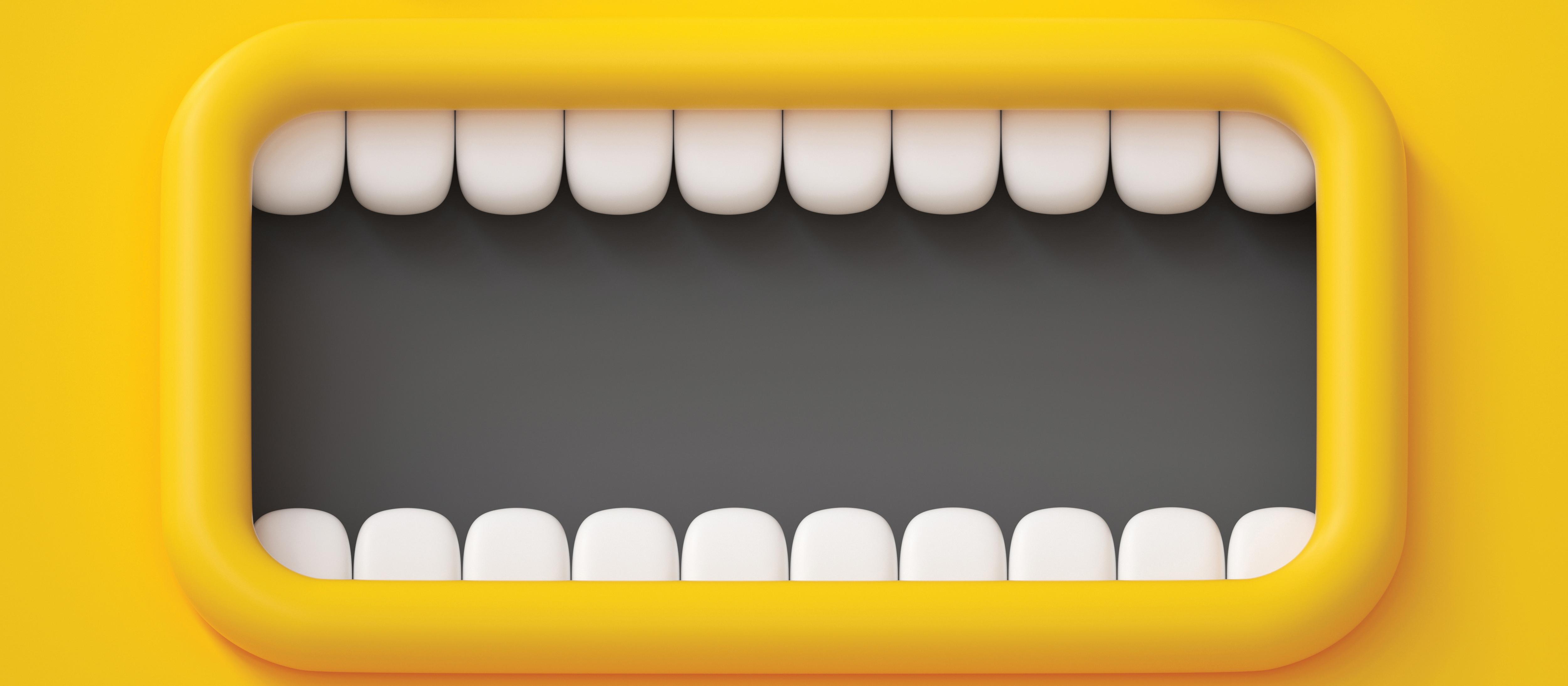 Yellow character with open mouth