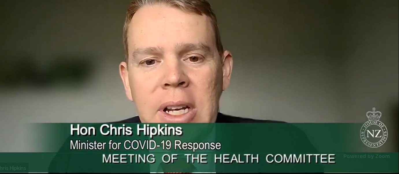 Chris Hipkins Health select committee meeting