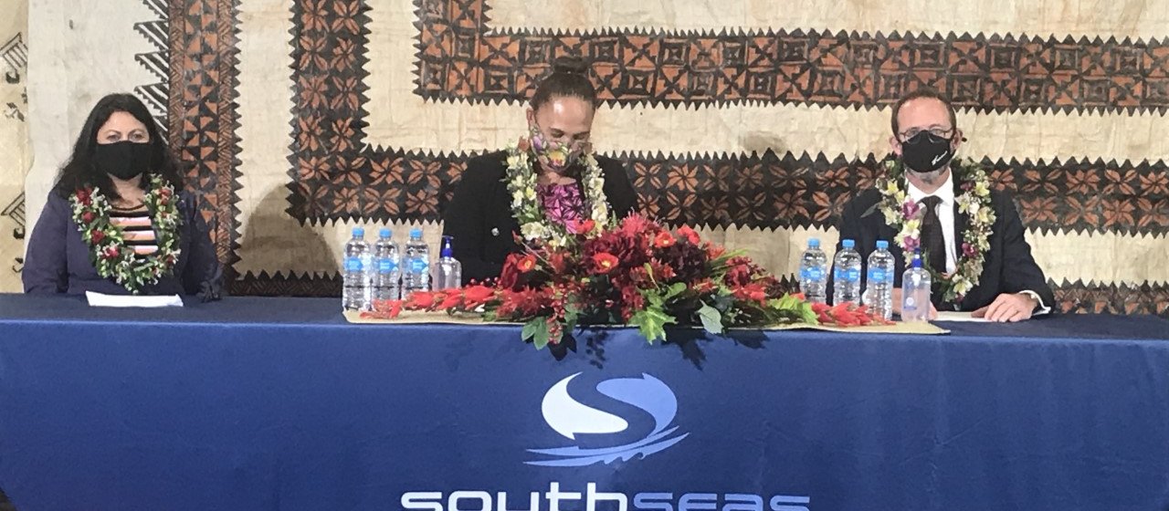 Associate health minister Ayesha Verrall, minister of social development & employment Carmel Sepuloni, and health minister Andrew Little announcing changes to the COVID-19 response plan at the Te Puke ō Tara community centre this morning