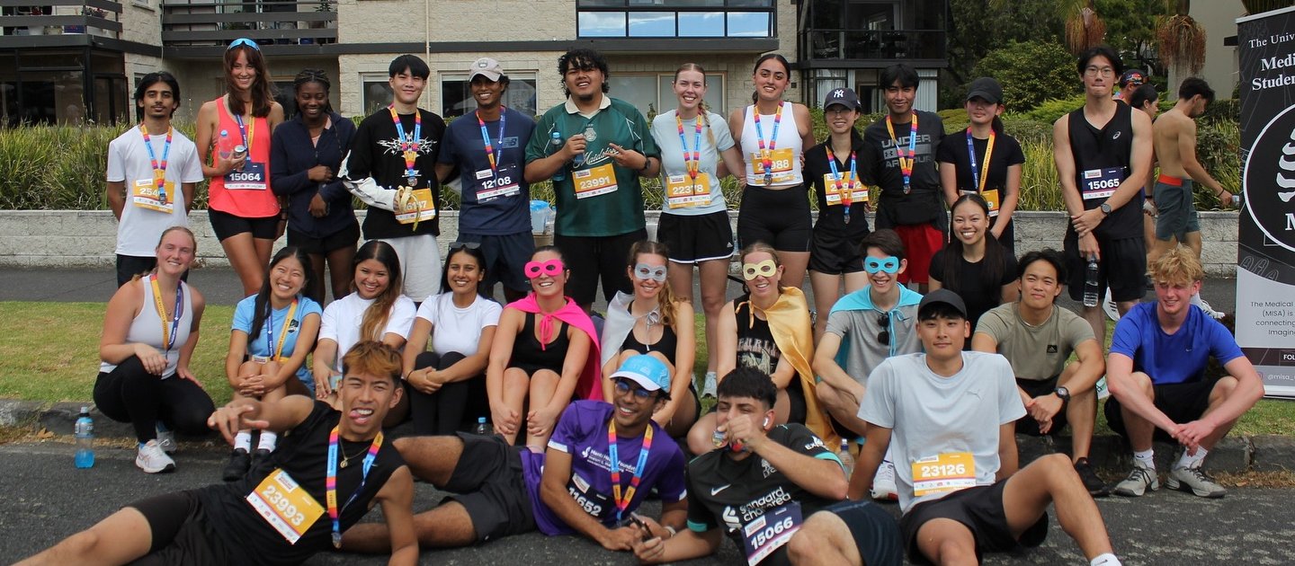 Auckland Pharmacy and MISA students Round the Bays run 2025