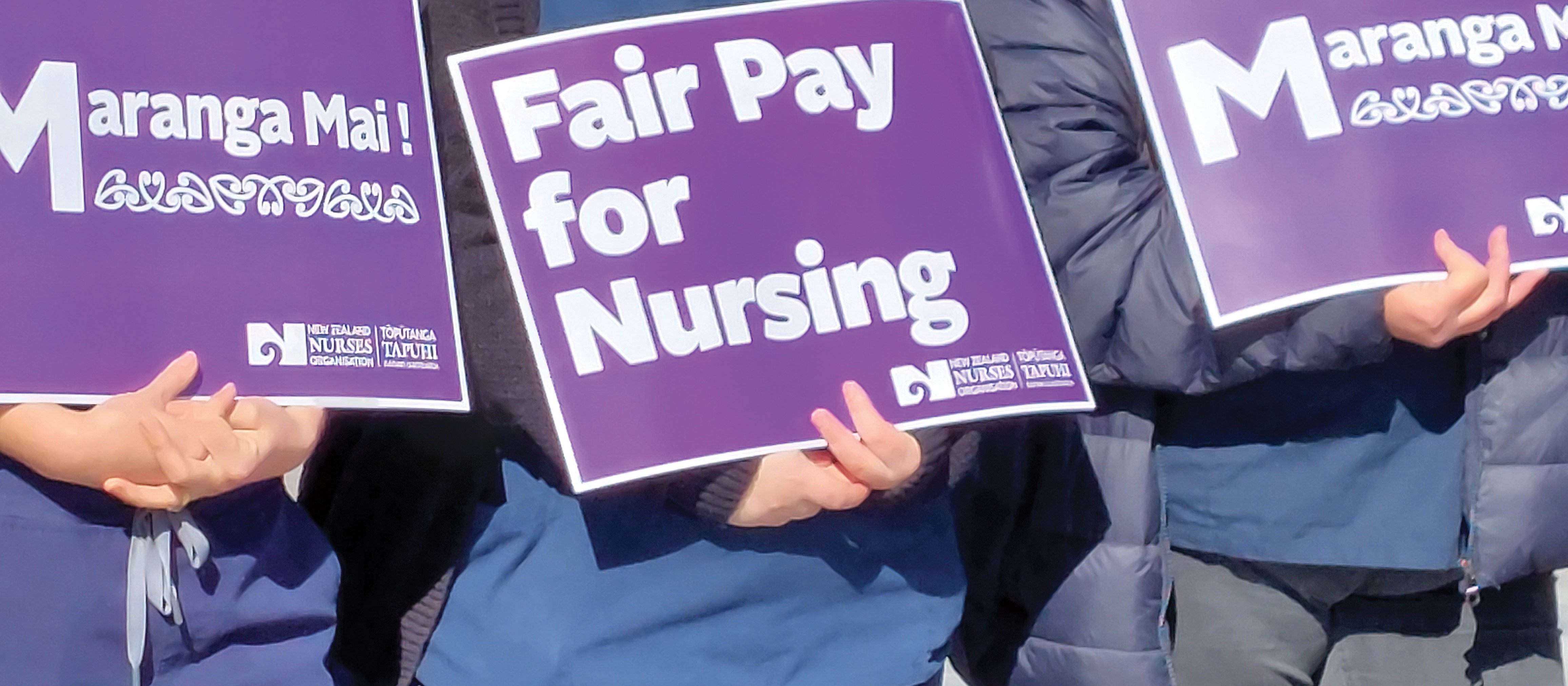 Nurse Fair Pay Placard rally August 2022