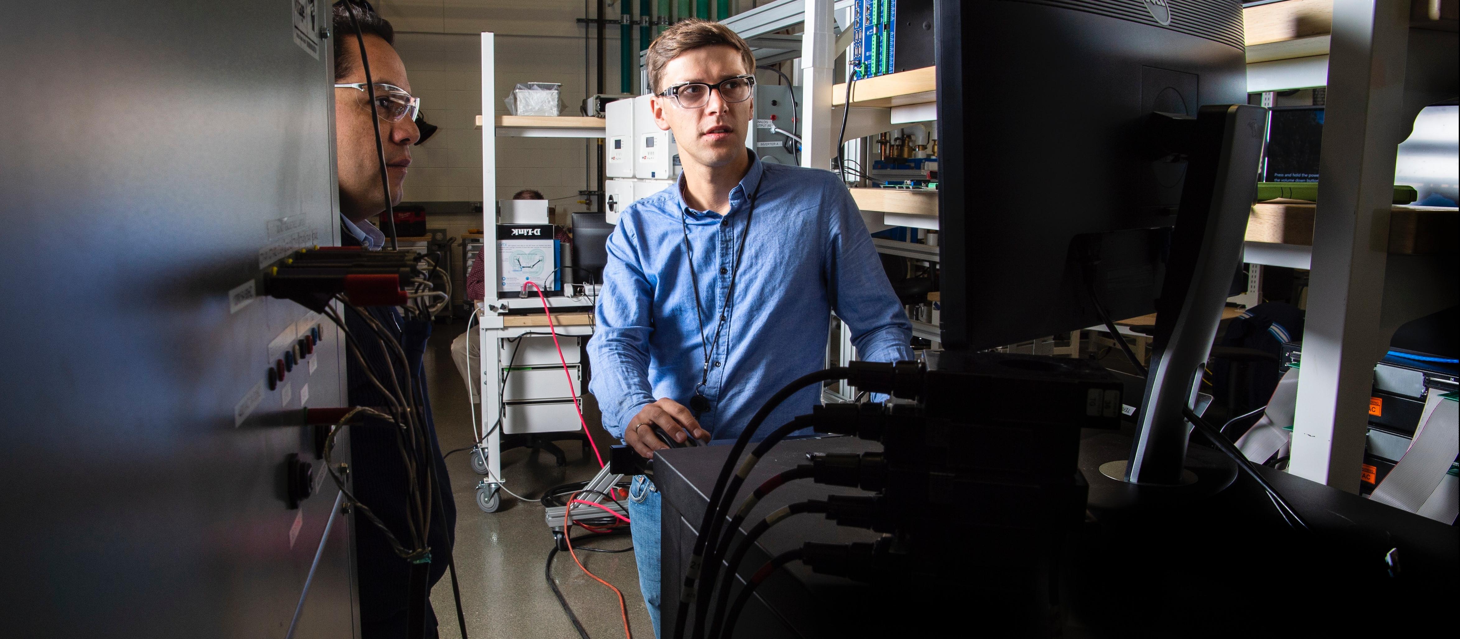 Researcher at a computer