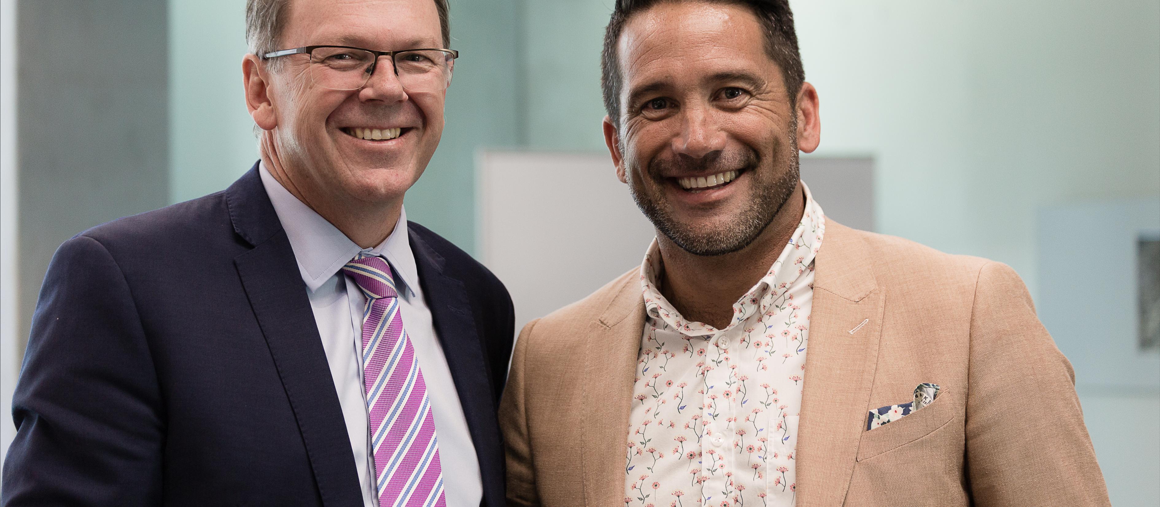 Stephen McKernan w Lance O'Sullivan at NGO Forum