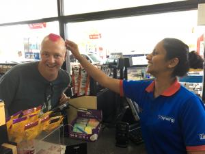 Shane at petrol station 