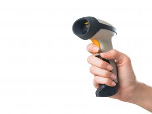 Hand holding scanner