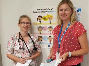 Geriatrician Vicky Henstridge and Pharmacist Adele Harrex (right) at Bay of Plenty DHB’s new polypharmacy outpatient clinic for older people 