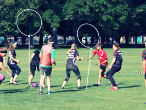 A game of muggle quidditch