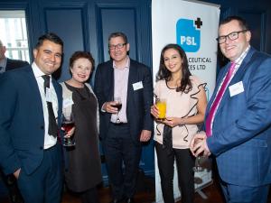 Pharmacy Council board member Ahmad Zareh, Pharmacy Council board member Michelle Lomax, University of Otago School of Pharmacy dean Carlo Marra, Pharmacy Council board member Katrina Azer and Pharmacy Council chief executive Michael Pead  