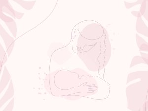 Mother and baby illustration