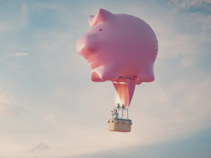 Pig hot air balloon 