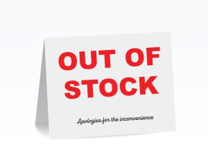 Out-of-Stock sign