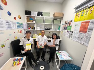 Ms Tammy Wong, Mr Chris Leung and Ms Vicky Chan