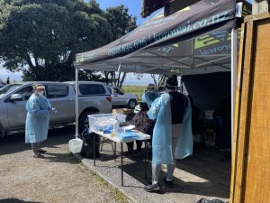 Wharekawa Marae pop up testing station