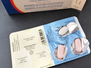 Packet of Paxlovid tablets