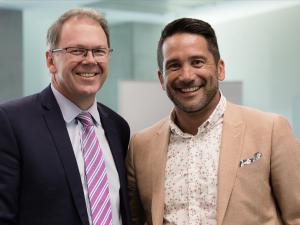 Stephen McKernan w Lance O'Sullivan at NGO Forum