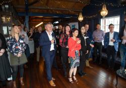 Guests were treated to bubbles, nibbles and glorious waterfront views  